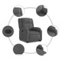 Sillón reclinable elevable de tela gris oscuro de , Sillones - Ref: Foro24-3205203, Precio: 274,42 €, Descuento: %