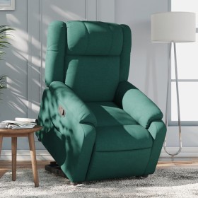 Sillón reclinable elevable tela verde oscuro de , Sillones - Ref: Foro24-3205208, Precio: 274,42 €, Descuento: %