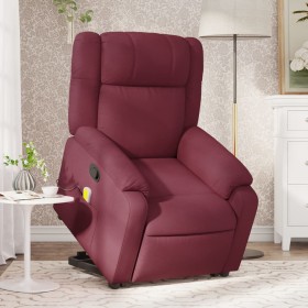 Sillón reclinable de masaje elevable tela rojo tinto de , Sillones - Ref: Foro24-3205217, Precio: 328,99 €, Descuento: %