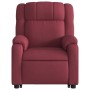 Sillón reclinable de masaje elevable tela rojo tinto de , Sillones - Ref: Foro24-3205217, Precio: 296,92 €, Descuento: %