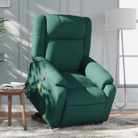 Silla de masaje reclinable de pie de tela verde oscura de , Sillones - Ref: Foro24-3205220, Precio: 297,50 €, Descuento: %