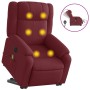 Electric reclining lift massage chair in burgundy fabric by , Armchairs - Ref: Foro24-3205241, Price: 336,49 €, Discount: %