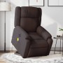 Sillón masaje eléctrico reclinable elevable tela marrón oscuro de , Sillones - Ref: Foro24-3205243, Precio: 336,84 €, Descuen...