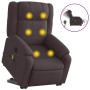 Sillón masaje eléctrico reclinable elevable tela marrón oscuro de , Sillones - Ref: Foro24-3205243, Precio: 336,84 €, Descuen...