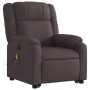 Sillón masaje eléctrico reclinable elevable tela marrón oscuro de , Sillones - Ref: Foro24-3205243, Precio: 336,84 €, Descuen...