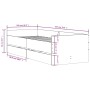 White bed frame with drawers 100x200 cm by , Beds and slatted bases - Ref: Foro24-3207336, Price: 201,22 €, Discount: %