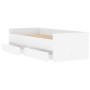 White bed frame with drawers 90x200 cm by , Beds and slatted bases - Ref: Foro24-3207343, Price: 183,51 €, Discount: %