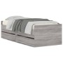 Sonoma gray bed frame with drawers 100x200 cm by , Beds and slatted bases - Ref: Foro24-3207341, Price: 189,82 €, Discount: %