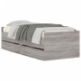 Sonoma gray bed frame with drawers 90x200 cm by , Beds and slatted bases - Ref: Foro24-3207348, Price: 180,73 €, Discount: %