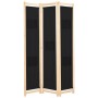 Divider screen 3 black fabric panels 120x170x4 cm by vidaXL, Room dividers - Ref: Foro24-248183, Price: 55,67 €, Discount: %