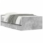 Estructura de cama con cajones gris hormigón 90x190 cm de , Camas y somieres - Ref: Foro24-3207381, Precio: 164,79 €, Descuen...