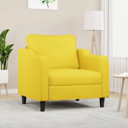 Sillón de tela amarillo claro 60 cm de , Sofás - Ref: Foro24-359348, Precio: 167,83 €, Descuento: %