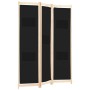 Divider screen 3 black fabric panels 120x170x4 cm by vidaXL, Room dividers - Ref: Foro24-248183, Price: 55,67 €, Discount: %