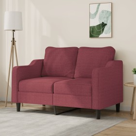 Two-seater red wine fabric sofa, 120 cm by , Sofas - Ref: Foro24-359357, Price: 234,99 €, Discount: %