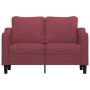 Sofá de 2 plazas de tela rojo tinto 120 cm de , Sofás - Ref: Foro24-359357, Precio: 234,92 €, Descuento: %