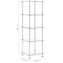 3-level shelf made of transparent tempered glass, 40x40x67 cm by vidaXL, Bookcases and shelves - Ref: Foro24-249506, Price: 6...