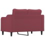 Sofá de 2 plazas de tela rojo tinto 120 cm de , Sofás - Ref: Foro24-359357, Precio: 234,92 €, Descuento: %