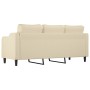 3-seater cream fabric sofa, 180 cm by , Sofas - Ref: Foro24-359369, Price: 309,82 €, Discount: %