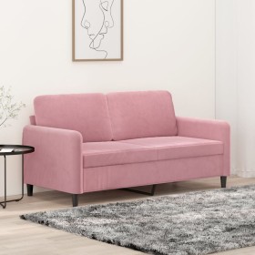 Pink velvet 2-seater sofa 140 cm by , Sofas - Ref: Foro24-359445, Price: 242,68 €, Discount: %