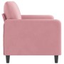 Pink velvet 2-seater sofa 140 cm by , Sofas - Ref: Foro24-359445, Price: 242,45 €, Discount: %