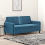 Sofá de 2 plazas terciopelo azul 140 cm de , Sofás - Ref: Foro24-359451, Precio: 242,45 €, Descuento: %