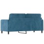 2-Sitzer-Sofa aus blauem Samt, 140 cm von , Sofas - Ref: Foro24-359451, Preis: 242,45 €, Rabatt: %