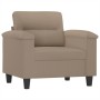 Taupe gray microfiber fabric armchair 60 cm by , Sofas - Ref: Foro24-359549, Price: 194,99 €, Discount: %