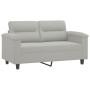 2-Sitzer-Sofa aus hellgrauem Mikrofaserstoff 120 cm von , Sofas - Ref: Foro24-359556, Preis: 248,46 €, Rabatt: %