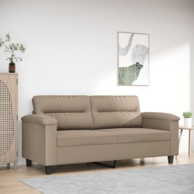 Two-seater taupe gray microfiber fabric sofa, 140 cm by , Sofas - Ref: Foro24-359561, Price: 255,99 €, Discount: %