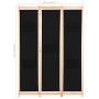 Divider screen 3 black fabric panels 120x170x4 cm by vidaXL, Room dividers - Ref: Foro24-248183, Price: 55,67 €, Discount: %