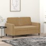 2-Sitzer-Sofa aus braunem Samt 120 cm von , Sofas - Ref: Foro24-359439, Preis: 232,36 €, Rabatt: %