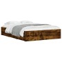 Cama con cajones madera de ingeniería roble ahumado 120x200 cm de , Camas y somieres - Ref: Foro24-3207284, Precio: 183,61 €,...