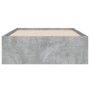 Cama con cajones madera ingeniería gris hormigón 100x200 cm de , Camas y somieres - Ref: Foro24-3207290, Precio: 145,38 €, De...