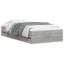 Cama con cajones madera ingeniería gris Sonoma 100x200 cm de , Camas y somieres - Ref: Foro24-3207292, Precio: 149,94 €, Desc...