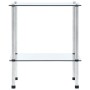 2-stöckiges Regal aus transparentem Hartglas, 40 x 40 x 47 cm von vidaXL, Bücherregale und Regale - Ref: Foro24-249503, Preis...