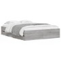 Cama con cajones madera ingeniería gris Sonoma 120x190 cm de , Camas y somieres - Ref: Foro24-3207320, Precio: 184,46 €, Desc...