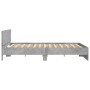 Estructura de cama con cabecero gris hormigón 160x200 cm de , Camas y somieres - Ref: Foro24-3207472, Precio: 174,47 €, Descu...