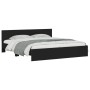 Estructura de cama con cabecero negra 160x200 cm de , Camas y somieres - Ref: Foro24-3207470, Precio: 193,59 €, Descuento: %