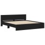 Estructura de cama con cabecero negra 160x200 cm de , Camas y somieres - Ref: Foro24-3207470, Precio: 193,59 €, Descuento: %