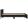 Estructura de cama con cabecero negra 160x200 cm de , Camas y somieres - Ref: Foro24-3207470, Precio: 193,59 €, Descuento: %