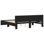 Estructura de cama con cabecero negra 160x200 cm de , Camas y somieres - Ref: Foro24-3207470, Precio: 193,59 €, Descuento: %