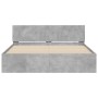 Concrete gray bed frame with headboard 150x200 cm by , Beds and slatted bases - Ref: Foro24-3207479, Price: 183,63 €, Discoun...