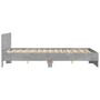 Concrete gray bed frame with headboard 150x200 cm by , Beds and slatted bases - Ref: Foro24-3207479, Price: 183,63 €, Discoun...