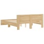 Sonoma oak bed frame with headboard 140x200 cm by , Beds and slatted bases - Ref: Foro24-3207485, Price: 143,99 €, Discount: %