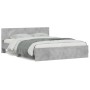 Estructura de cama con cabecero gris hormigón 140x190cm de , Camas y somieres - Ref: Foro24-3207500, Precio: 149,58 €, Descue...