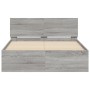 Estructura de cama con cabecero gris Sonoma 120x190 cm de , Camas y somieres - Ref: Foro24-3207516, Precio: 164,99 €, Descuen...