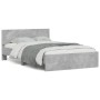 Estructura de cama con cabecero gris hormigón 120x190 cm de , Camas y somieres - Ref: Foro24-3207514, Precio: 161,47 €, Descu...