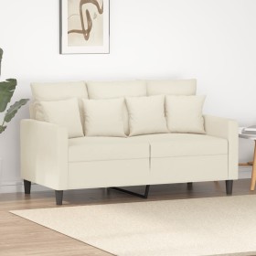 Cremefarbenes 2-Sitzer-Sofa aus Samt, 120 cm von , Sofas - Ref: Foro24-359301, Preis: 230,13 €, Rabatt: %