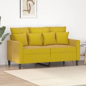 2-seater yellow velvet sofa, 120 cm by , Sofas - Ref: Foro24-359299, Price: 213,43 €, Discount: %