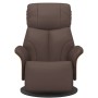 Brown synthetic leather recliner with footrest by , Armchairs - Ref: Foro24-356626, Price: 237,83 €, Discount: %